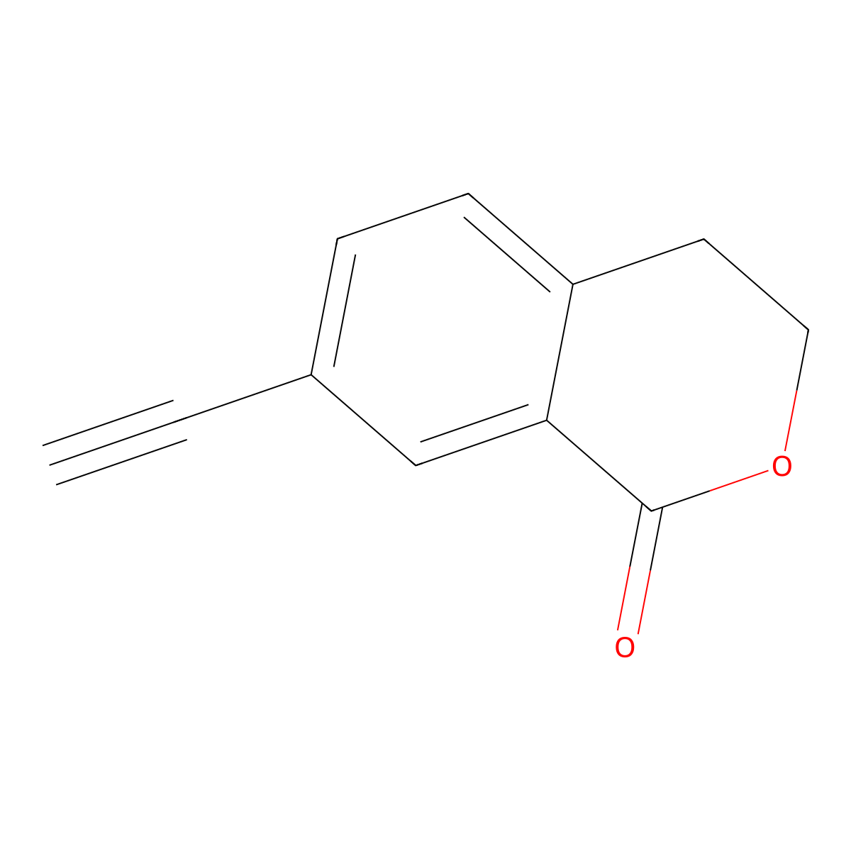 7-ethynyl-3,4-dihydro-1H-2-benzopyran-1-one molecular structure, CAS 2920151-54-6