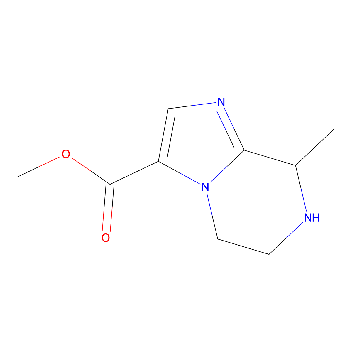 methyl 8-methyl-5H,6H,7H,8H-imidazo[1,2-a]pyrazine-3-carboxylate molecular structure, CAS 2920151-68-2