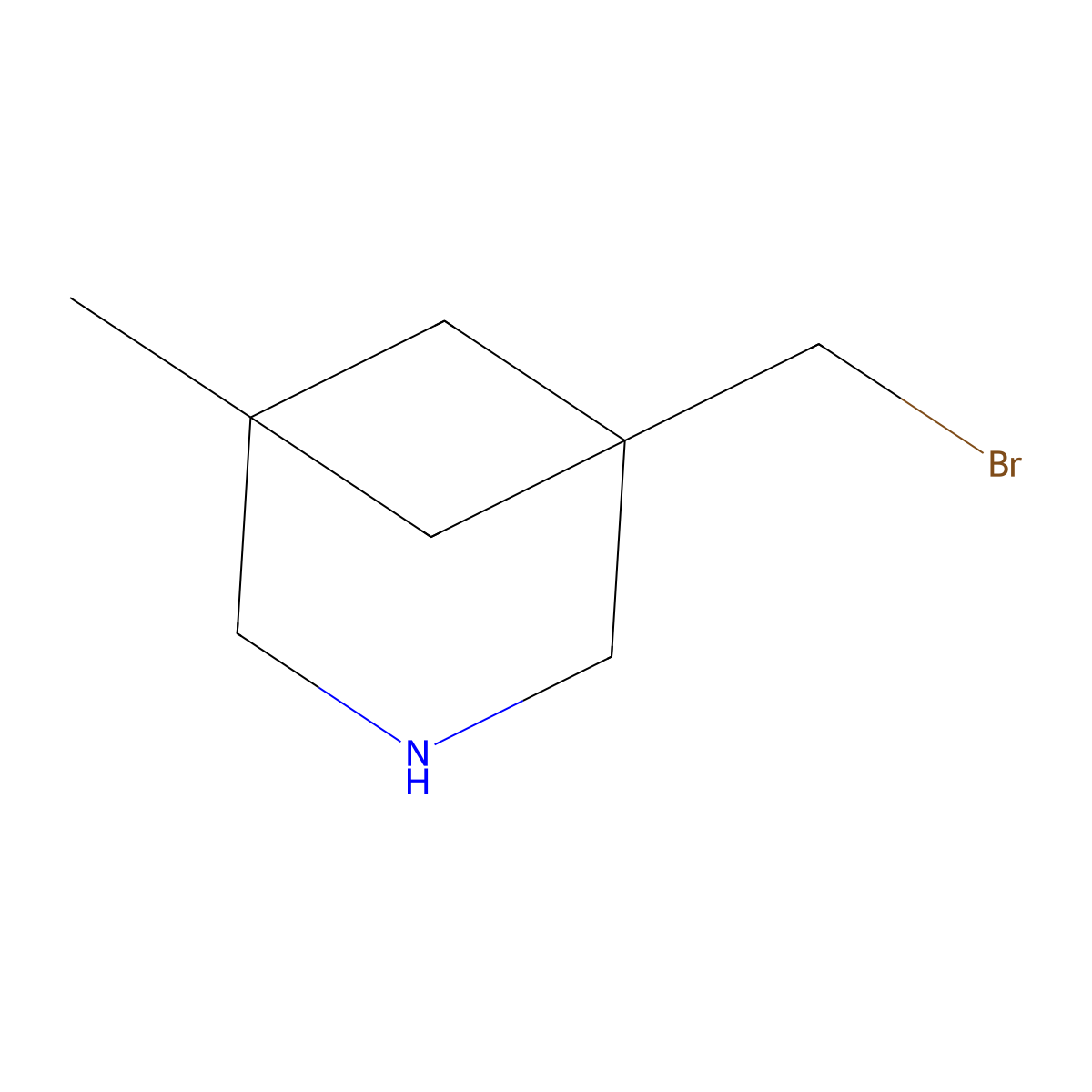1-(Bromomethyl)-5-methyl-3-azabicyclo[3.1.1]heptane molecular structure, CAS 2920152-03-8