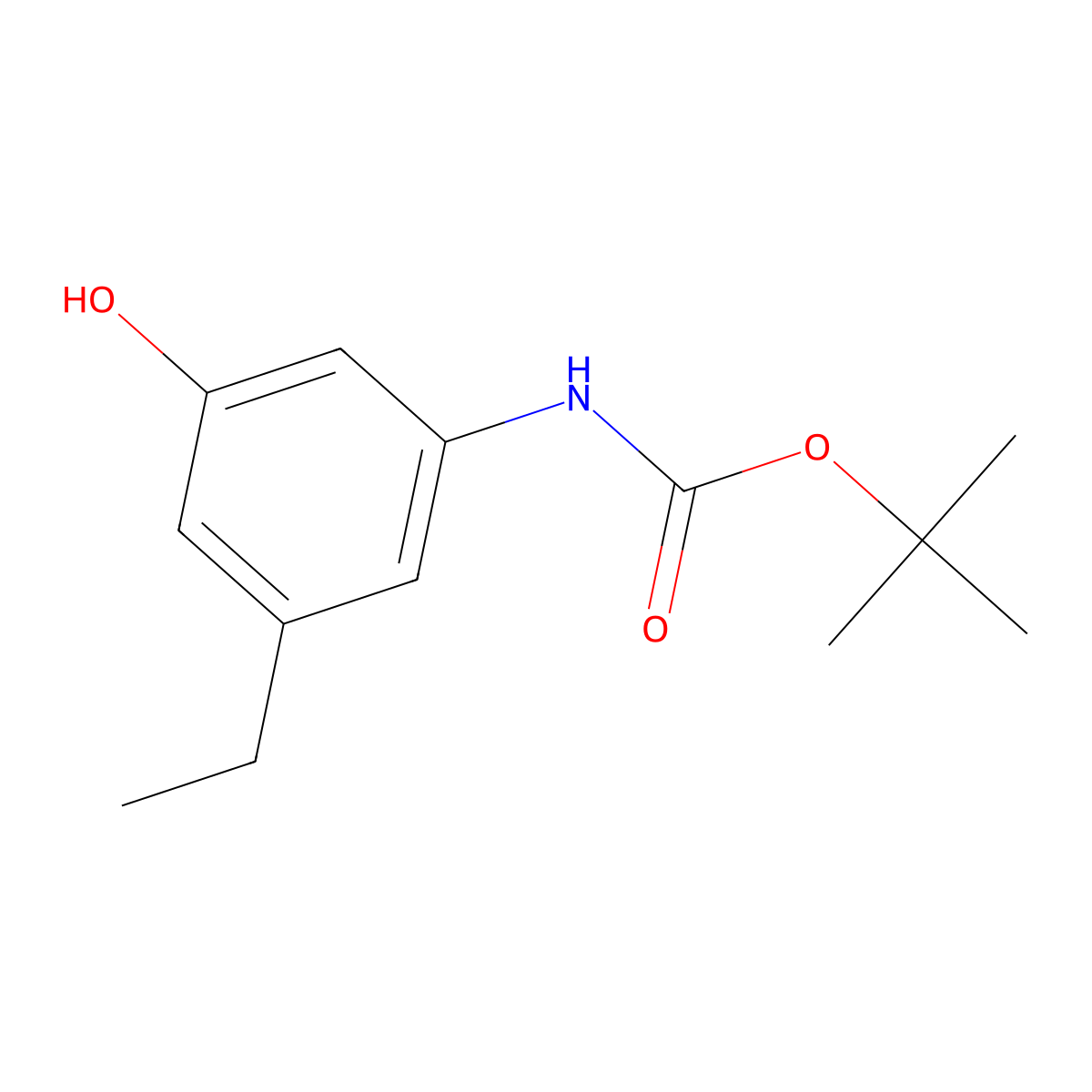 tert-butyl N-(3-ethyl-5-hydroxyphenyl)carbamate molecular structure, CAS 2920152-07-2