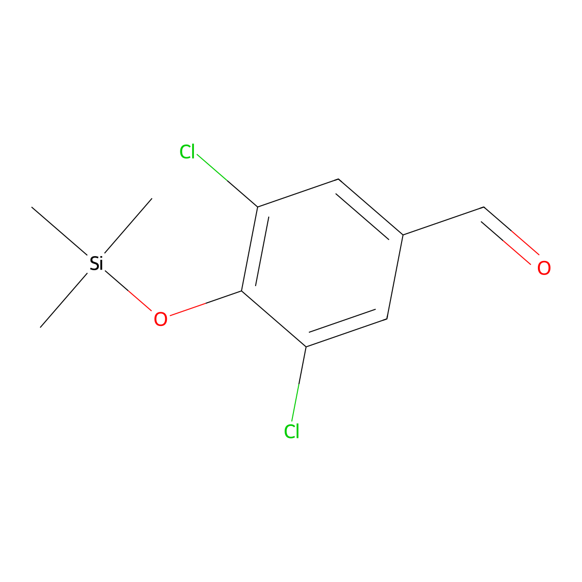 3,5-Dichloro-4-[(trimethylsilyl)oxy]benzaldehyde molecular structure, CAS 2920152-43-6