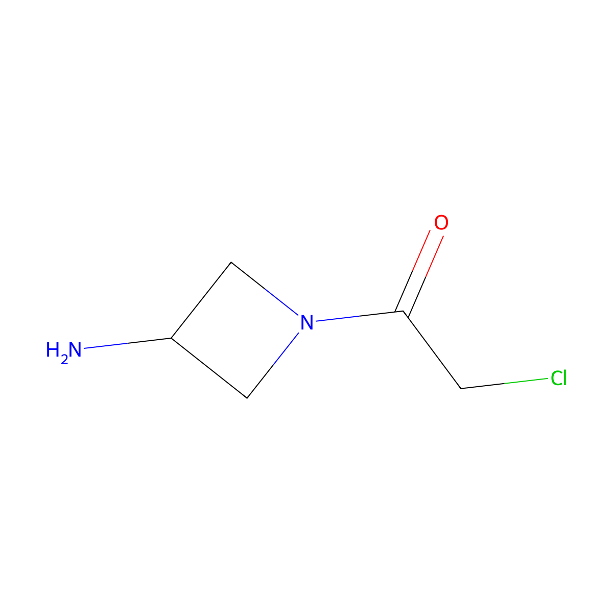 1-(3-Aminoazetidin-1-yl)-2-chloroethan-1-one molecular structure, CAS 2920152-79-8