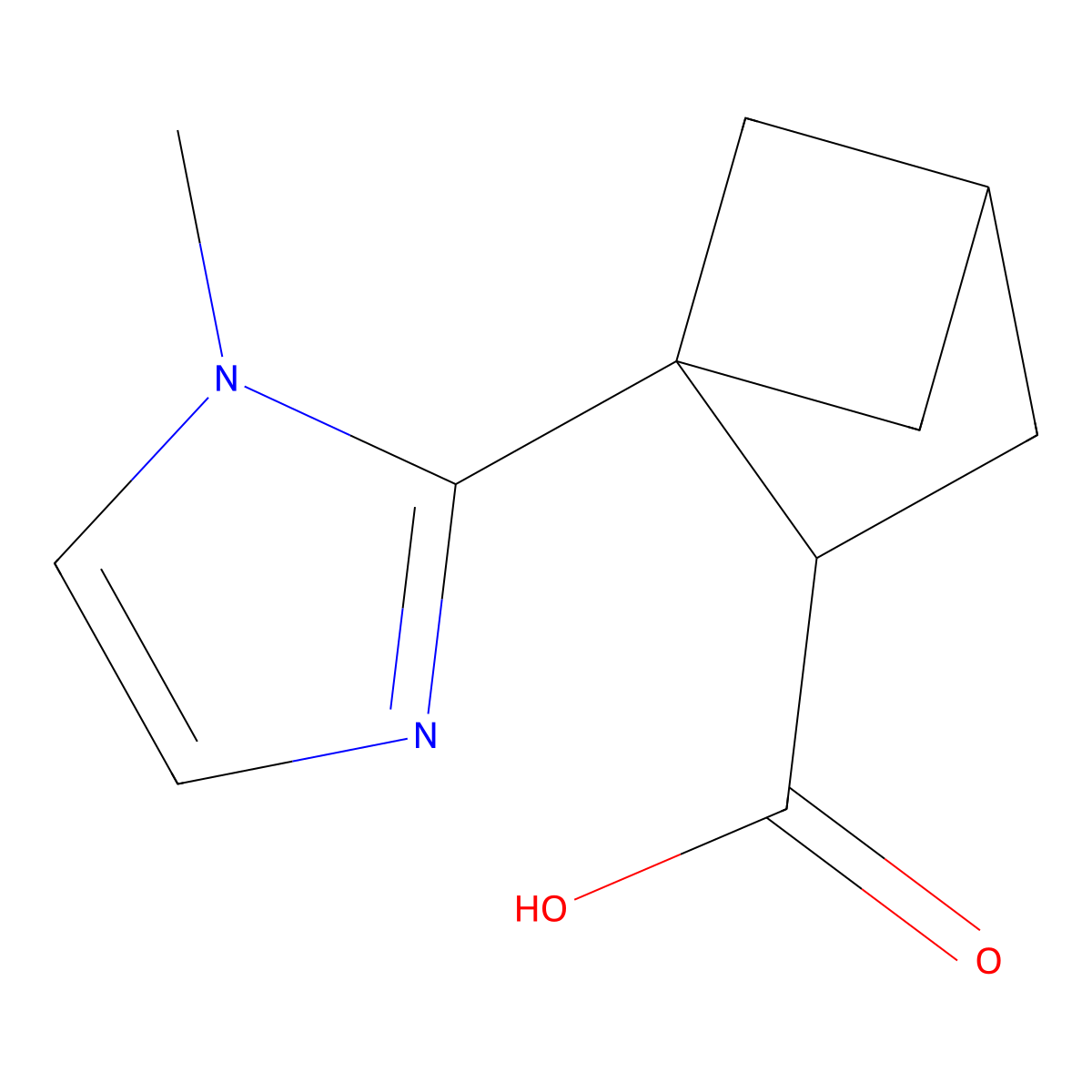 1-(1-methyl-1H-imidazol-2-yl)bicyclo[2.1.1]hexane-2-carboxylic acid molecular structure, CAS 2920152-81-2