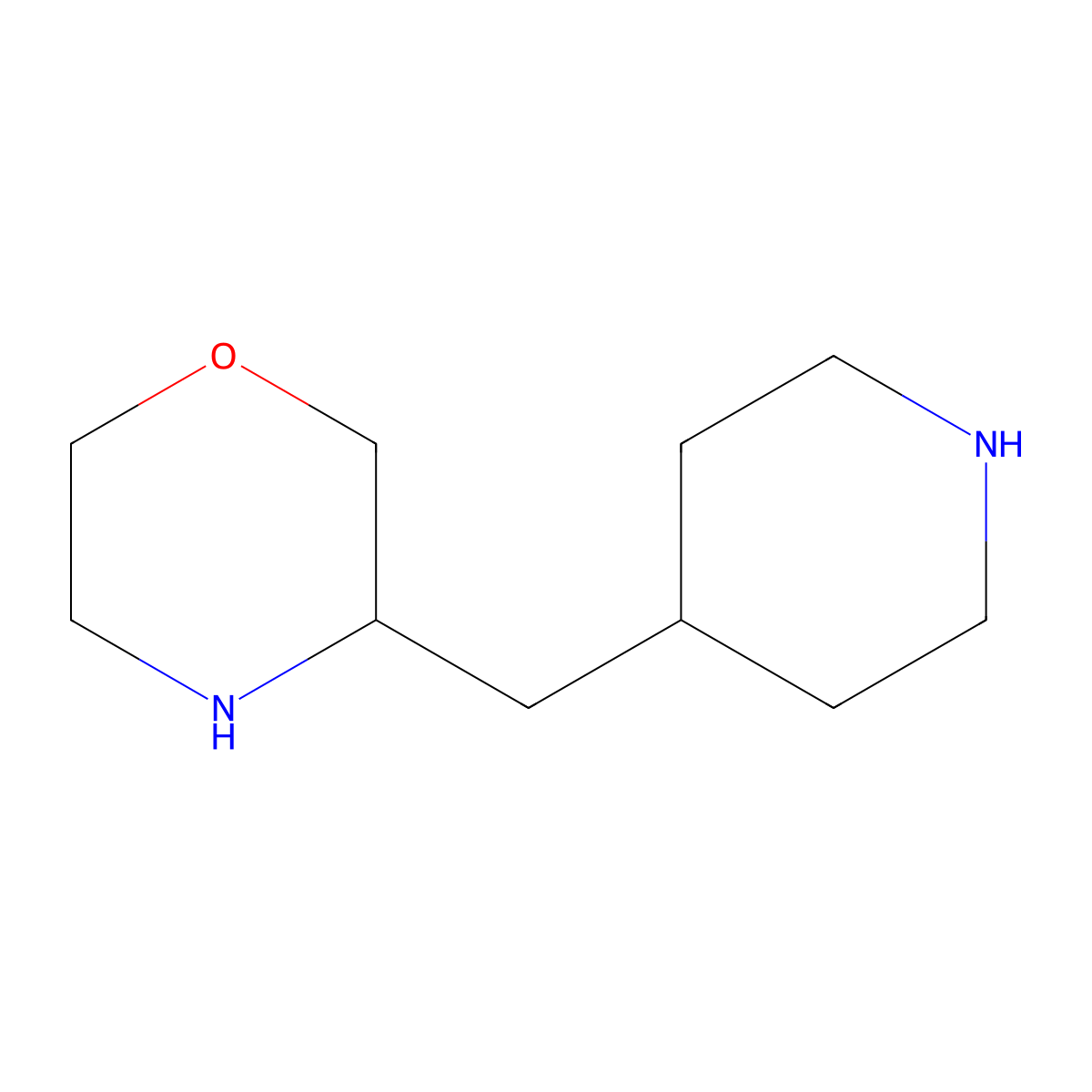 3-[(Piperidin-4-yl)methyl]morpholine molecular structure, CAS 2920152-89-0