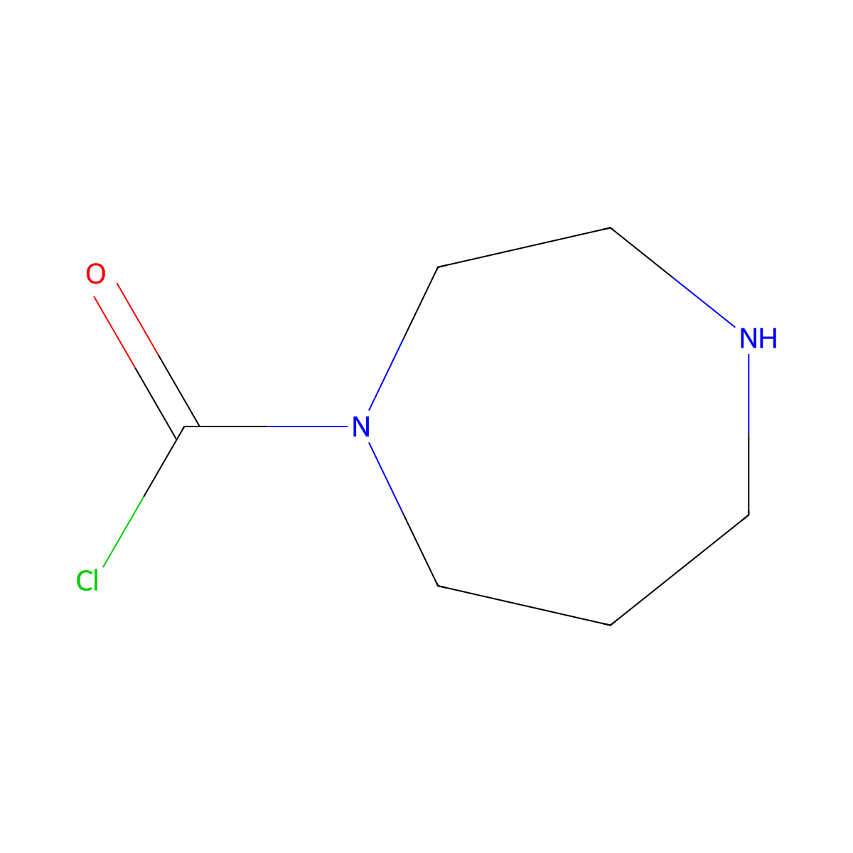 1,4-Diazepane-1-carbonyl chloride molecular structure, CAS 2920153-44-0