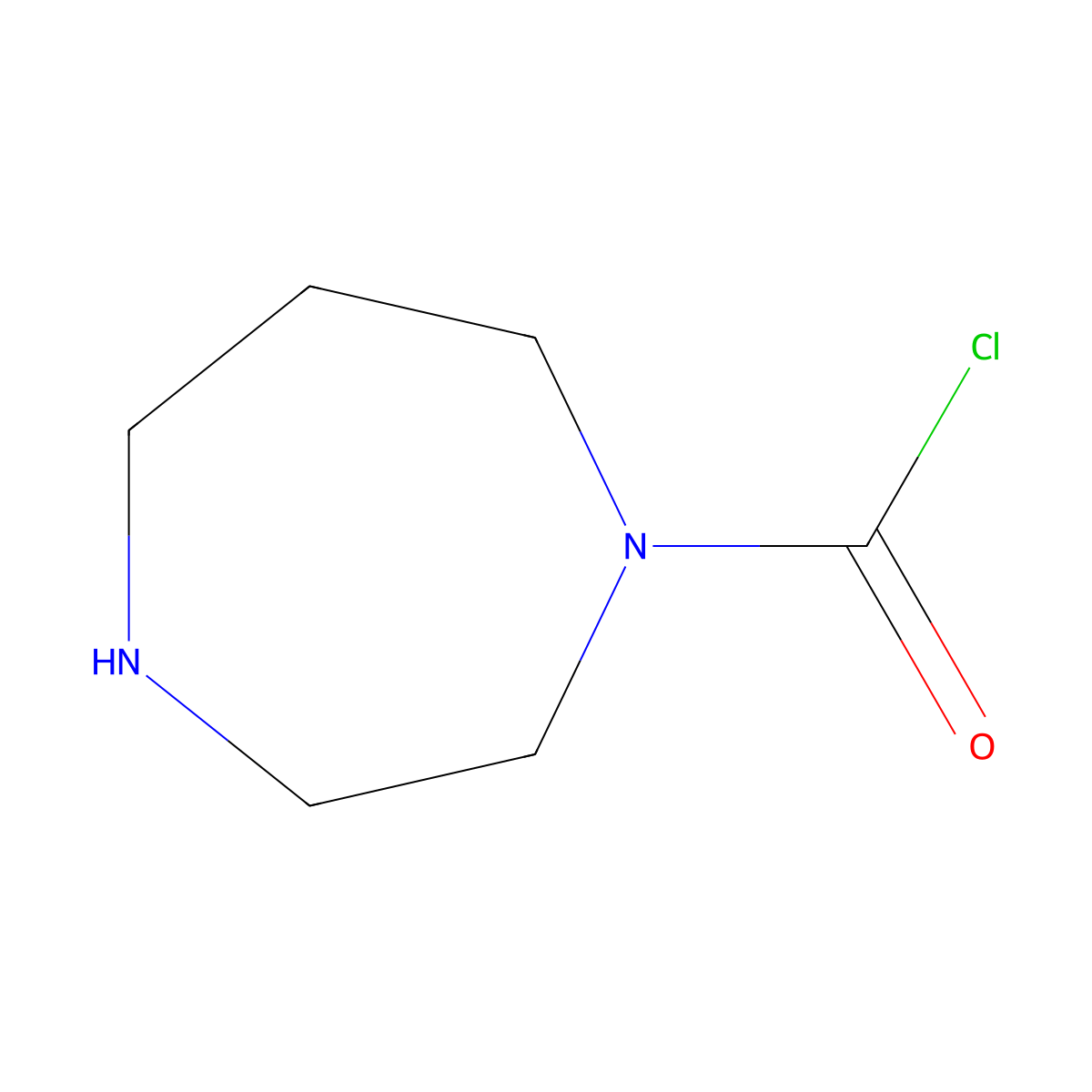 1,4-Diazepane-1-carbonyl chloride molecular structure, CAS 2920153-44-0