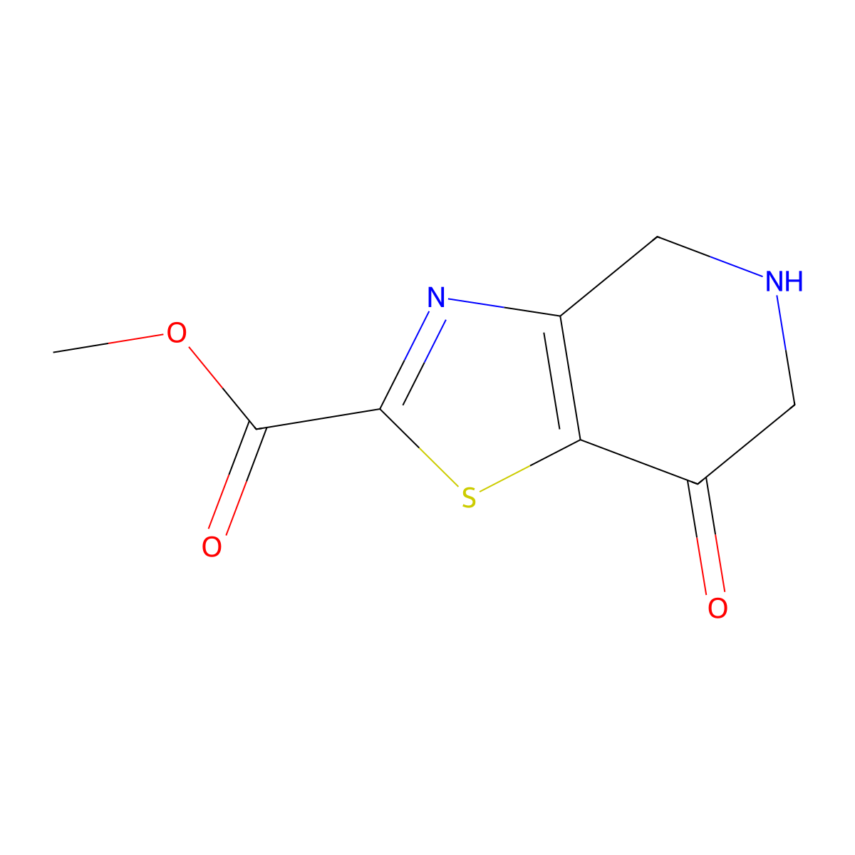 methyl 7-oxo-4H,5H,6H,7H-[1,3]thiazolo[4,5-c]pyridine-2-carboxylate molecular structure, CAS 2920153-47-3