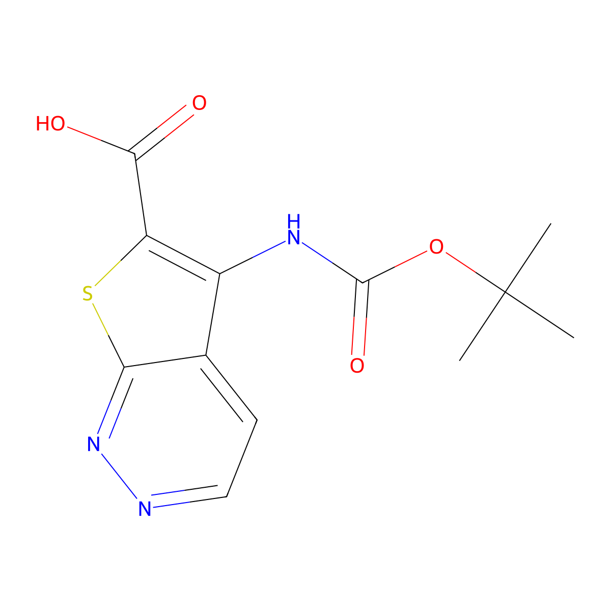 5-{[(Tert-butoxy)carbonyl]amino}thieno[2,3-c]pyridazine-6-carboxylic acid molecular structure, CAS 2920153-49-5