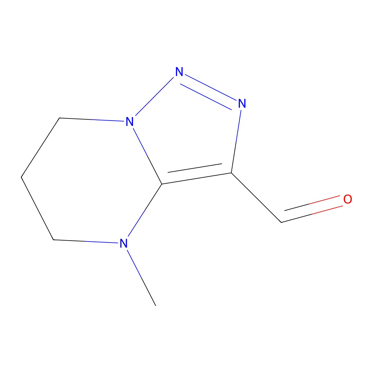4-methyl-4H,5H,6H,7H-[1,2,3]triazolo[1,5-a]pyrimidine-3-carbaldehyde molecular structure, CAS 2920153-68-8