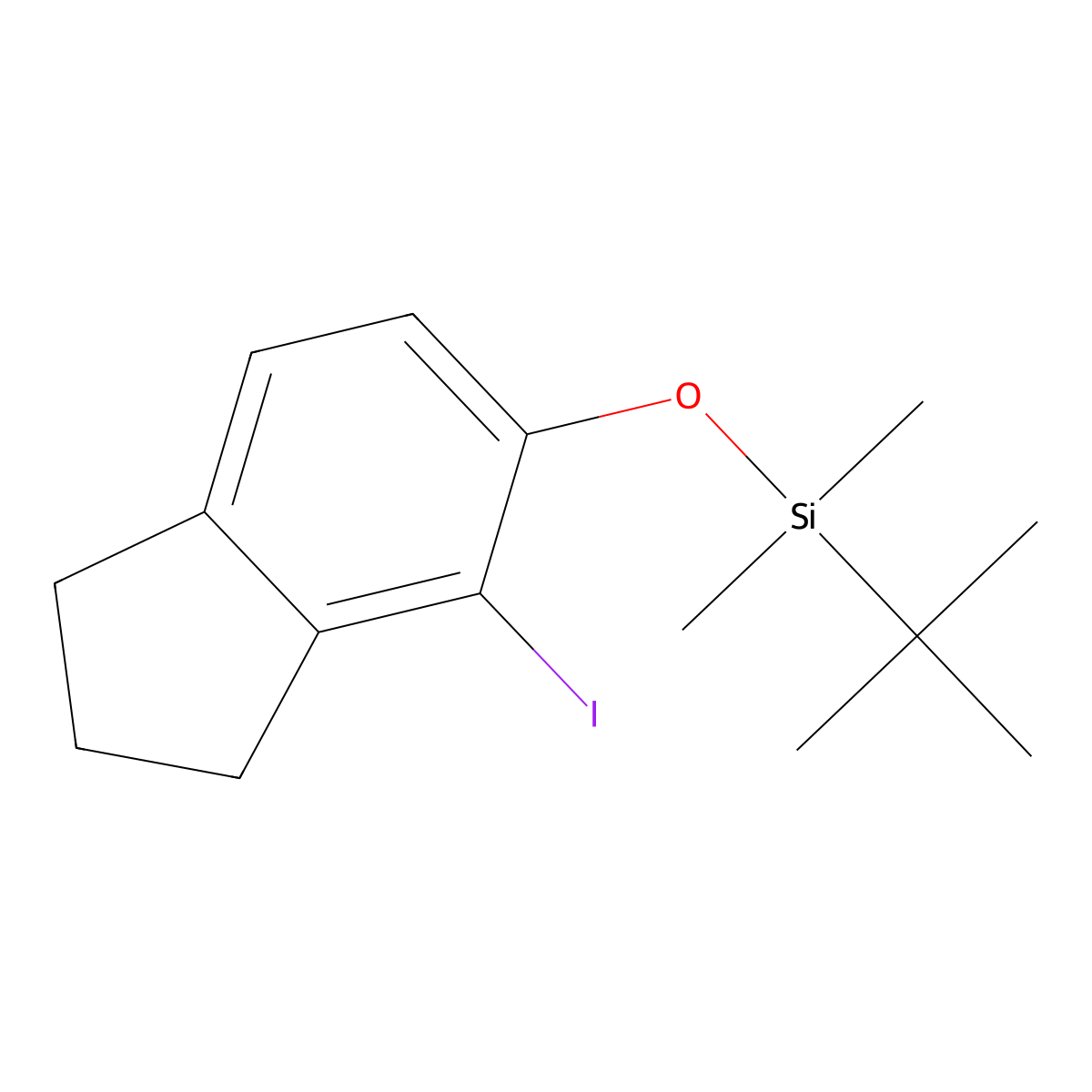 tert-butyl[(4-iodo-2,3-dihydro-1H-inden-5-yl)oxy]dimethylsilane molecular structure, CAS 2920153-69-9
