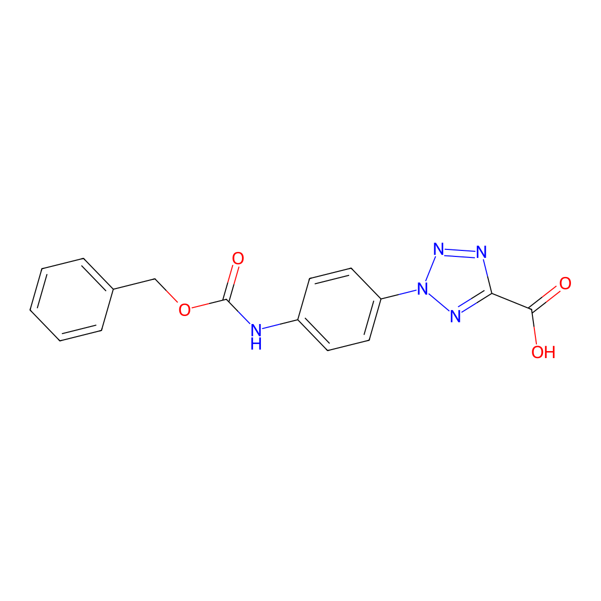 2-(4-{[(benzyloxy)carbonyl]amino}phenyl)-2H-1,2,3,4-tetrazole-5-carboxylic acid molecular structure, CAS 2920154-11-4