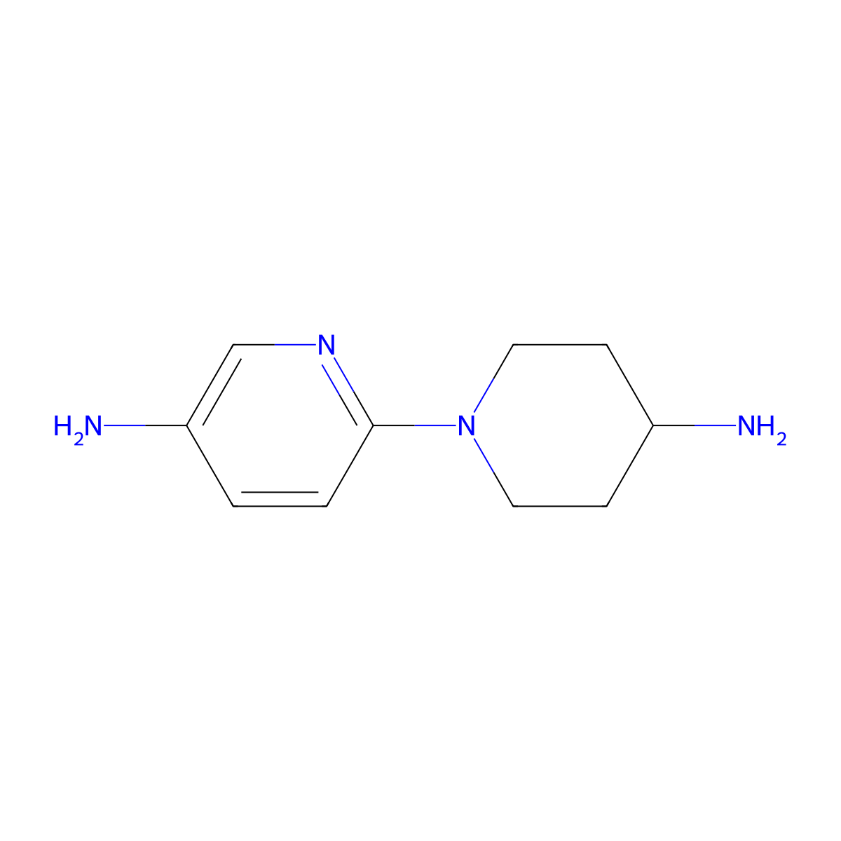 6-(4-Aminopiperidin-1-yl)pyridin-3-amine molecular structure, CAS 2920154-99-8