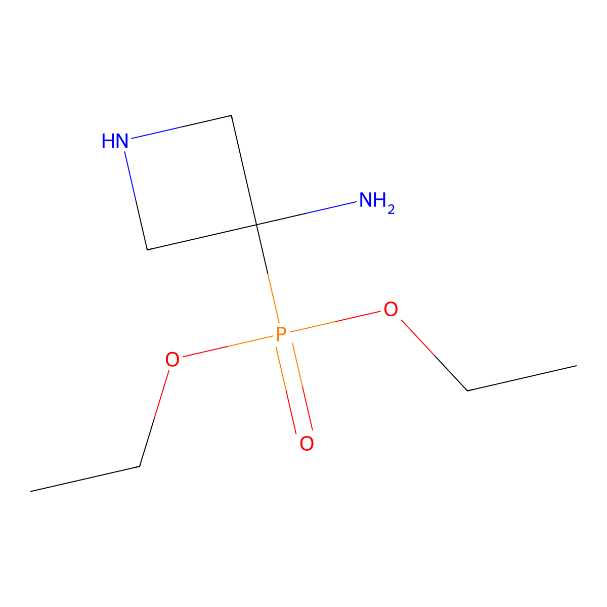 Diethyl (3-aminoazetidin-3-yl)phosphonate molecular structure, CAS 2920155-03-7