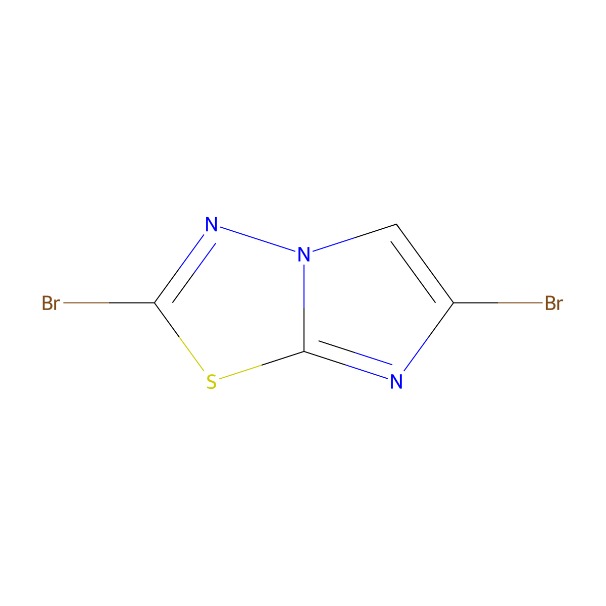 2,6-Dibromoimidazo[2,1-b][1,3,4]thiadiazole molecular structure, CAS 2920155-04-8