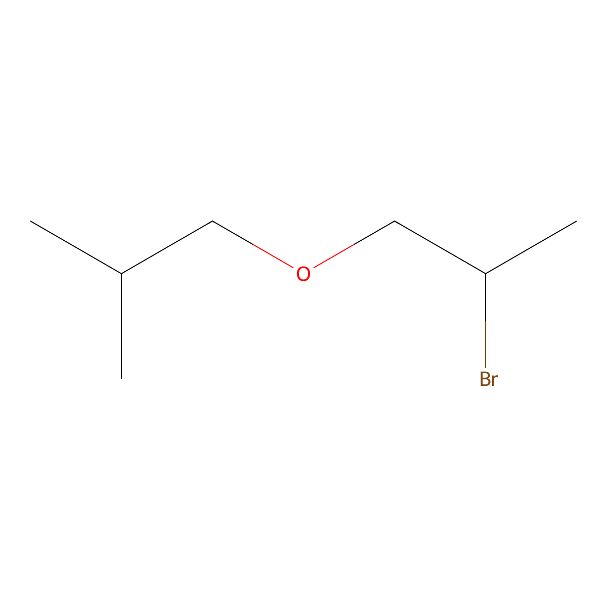 2-Bromo-1-(2-methylpropoxy)propane molecular structure, CAS 2920155-12-8