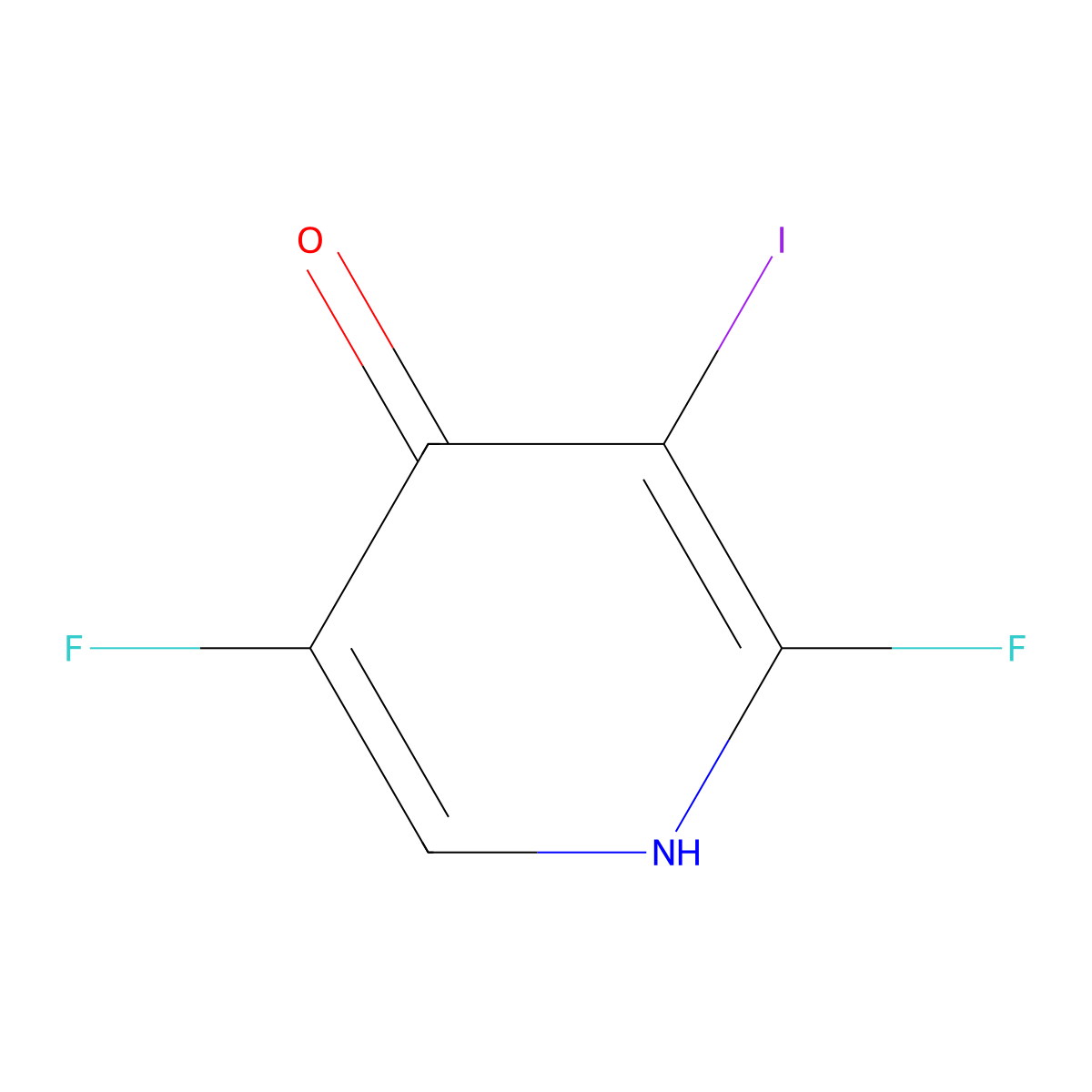 2,5-Difluoro-3-iodopyridin-4-ol molecular structure, CAS 2920155-19-5