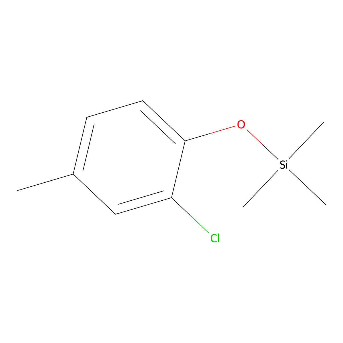 (2-Chloro-4-methylphenoxy)trimethylsilane molecular structure, CAS 2920155-25-3