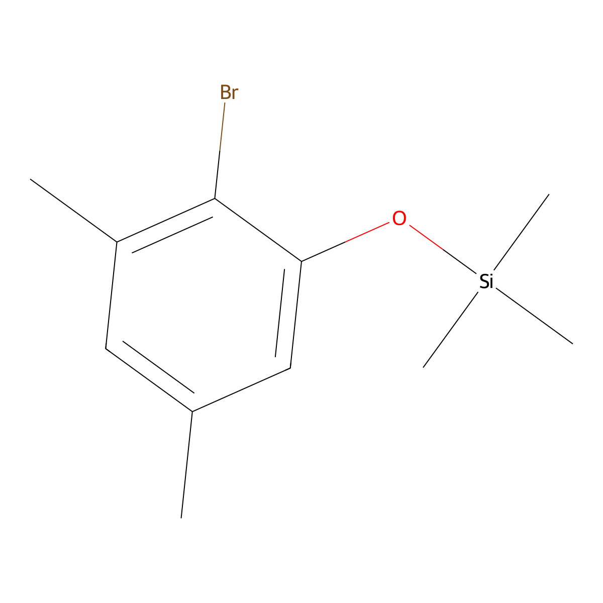 (2-Bromo-3,5-dimethylphenoxy)trimethylsilane molecular structure, CAS 2920155-32-2