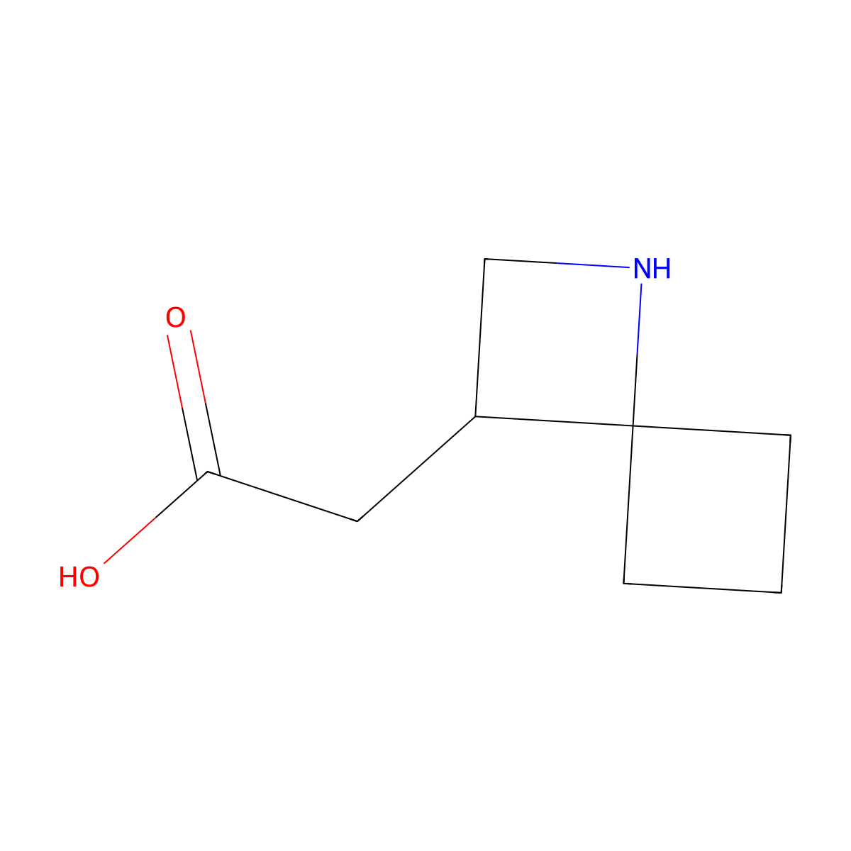 2-{1-Azaspiro[3.3]heptan-3-yl}acetic acid molecular structure, CAS 2920156-20-1