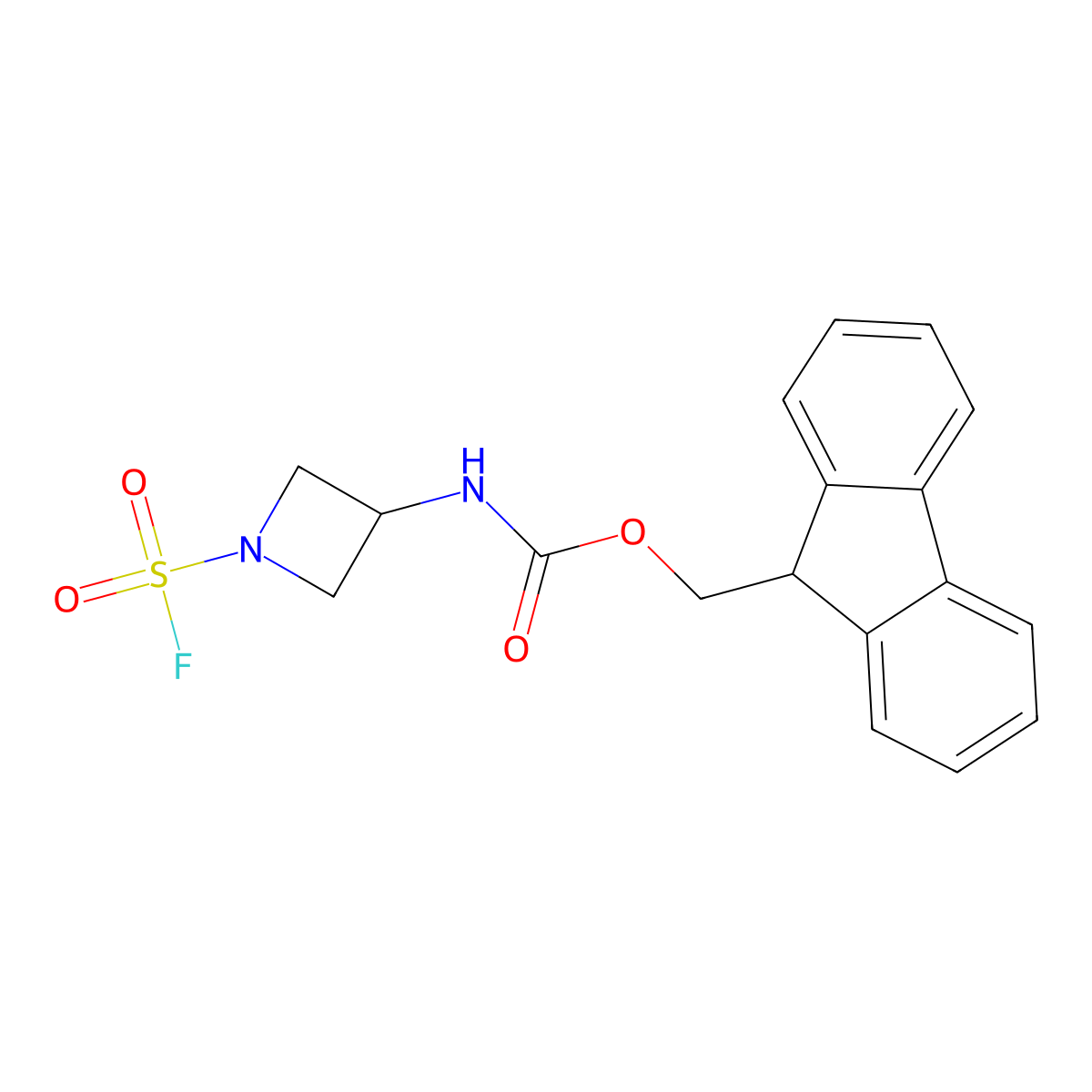 (9H-fluoren-9-yl)methyl N-[1-(fluorosulfonyl)azetidin-3-yl]carbamate molecular structure, CAS 2920156-27-8