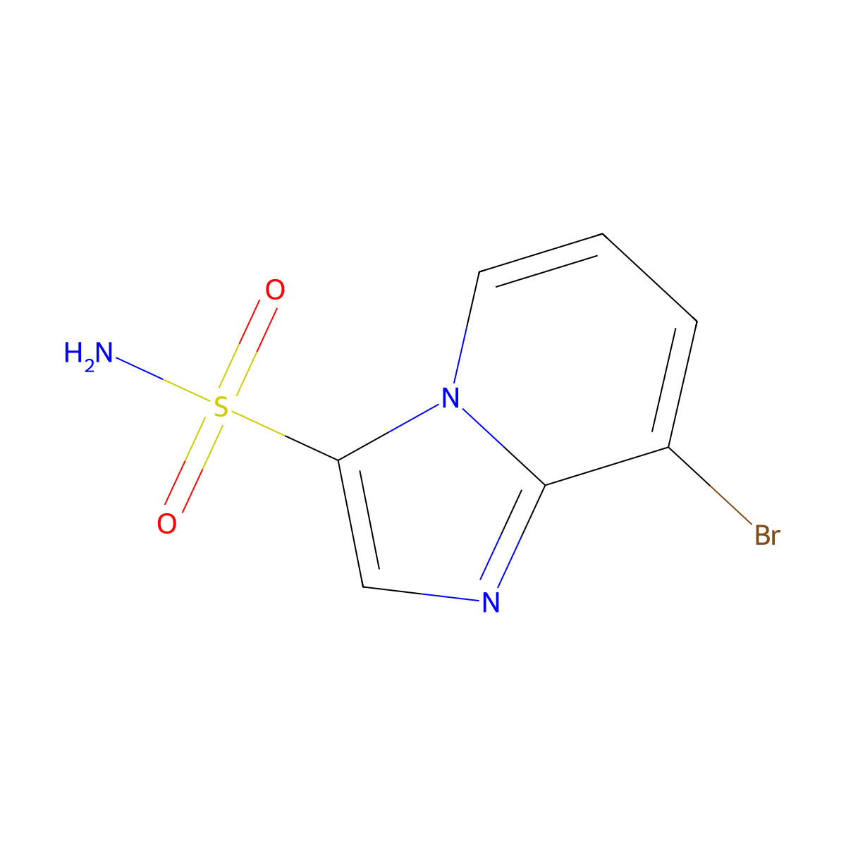 8-Bromoimidazo[1,2-a]pyridine-3-sulfonamide molecular structure, CAS 2920156-29-0