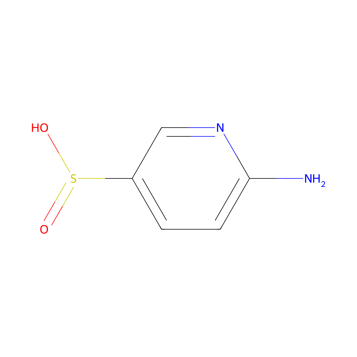 6-Aminopyridine-3-sulfinic acid molecular structure, CAS 2920156-39-2