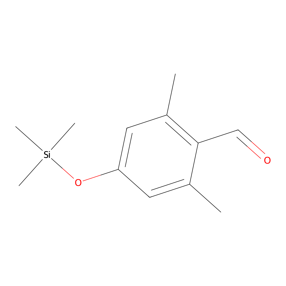 2,6-Dimethyl-4-[(trimethylsilyl)oxy]benzaldehyde molecular structure, CAS 2920156-67-6