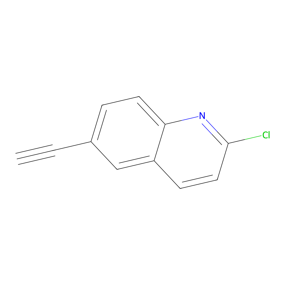 2-Chloro-6-ethynylquinoline molecular structure, CAS 2920156-69-8
