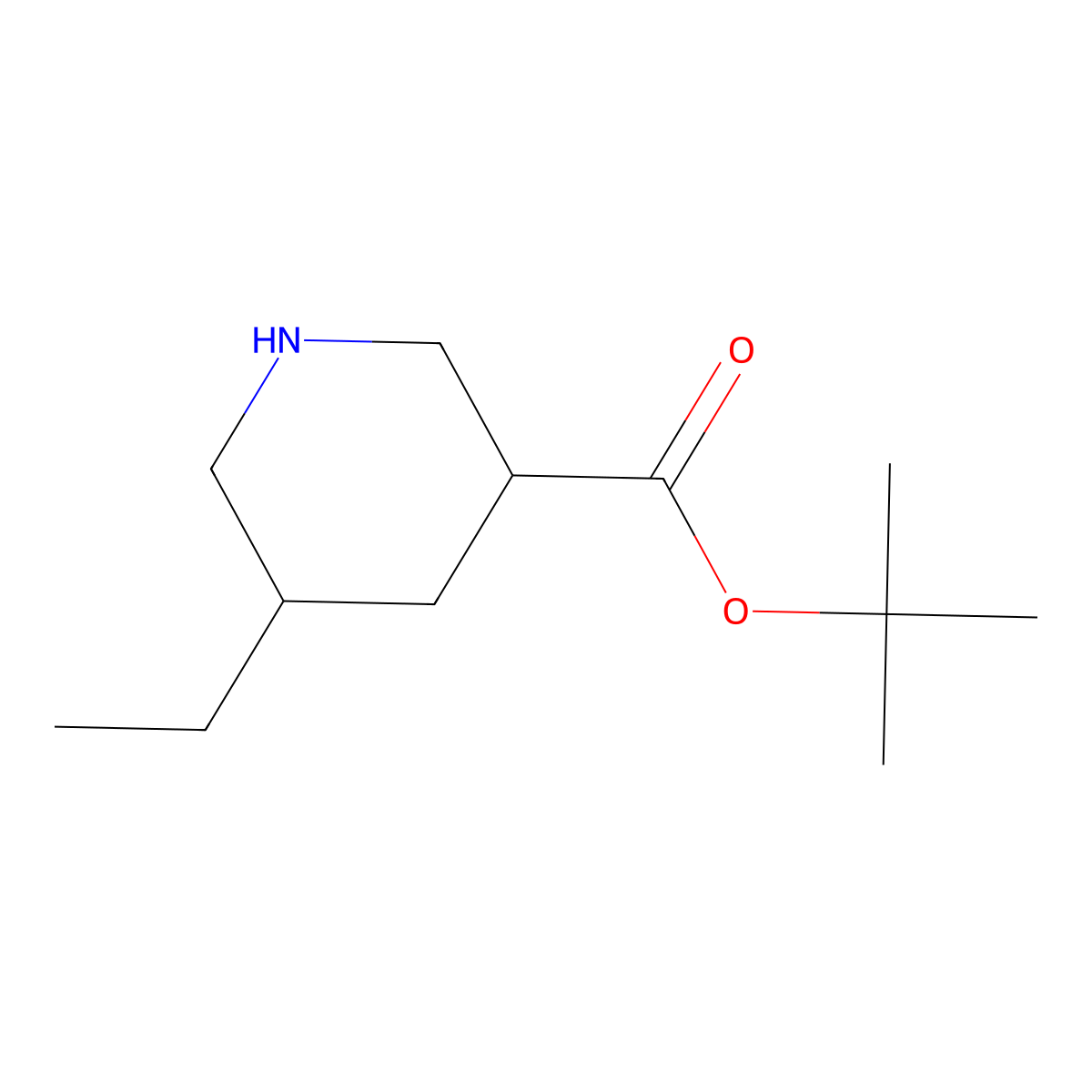 Tert-butyl 5-ethylpiperidine-3-carboxylate molecular structure, CAS 2920156-80-3