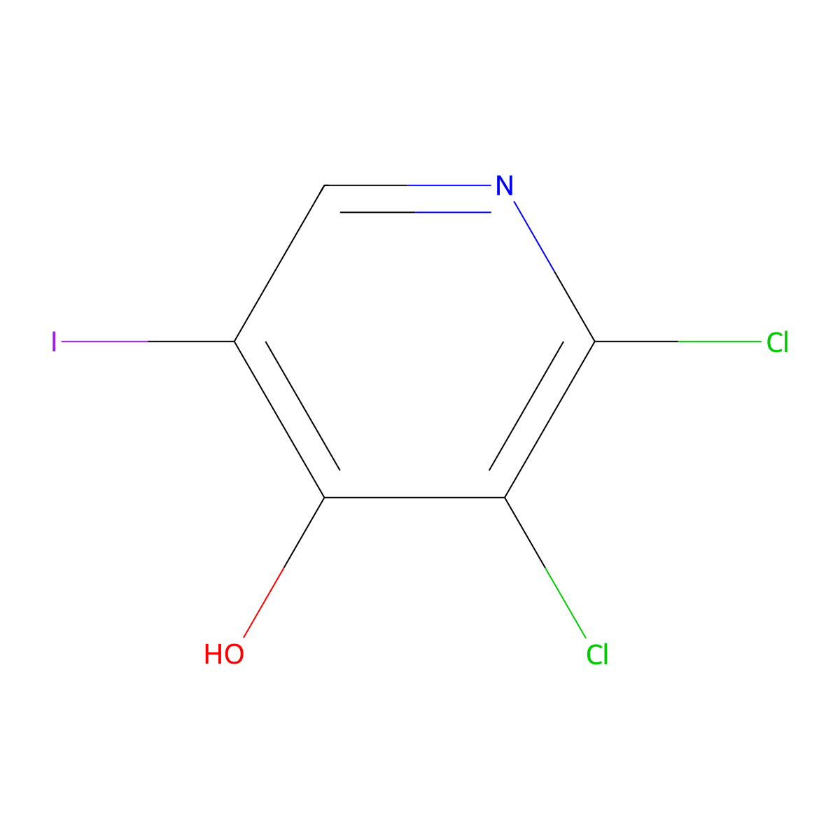 2,3-Dichloro-5-iodopyridin-4-ol molecular structure, CAS 2920156-88-1