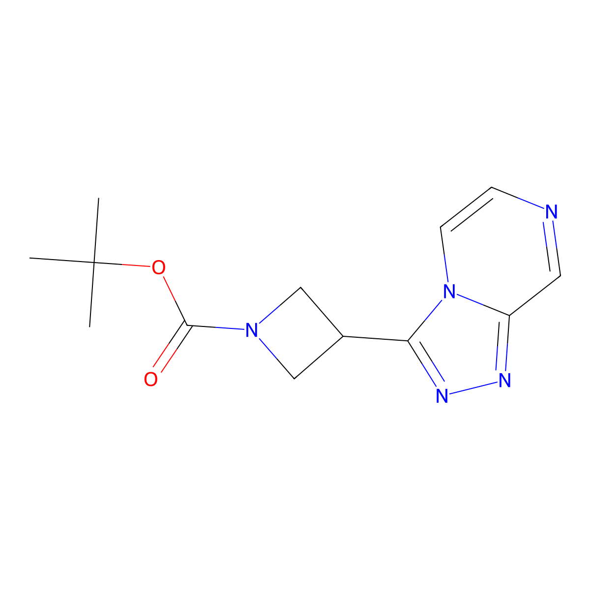Tert-butyl 3-{[1,2,4]triazolo[4,3-a]pyrazin-3-yl}azetidine-1-carboxylate molecular structure, CAS 2920157-00-0