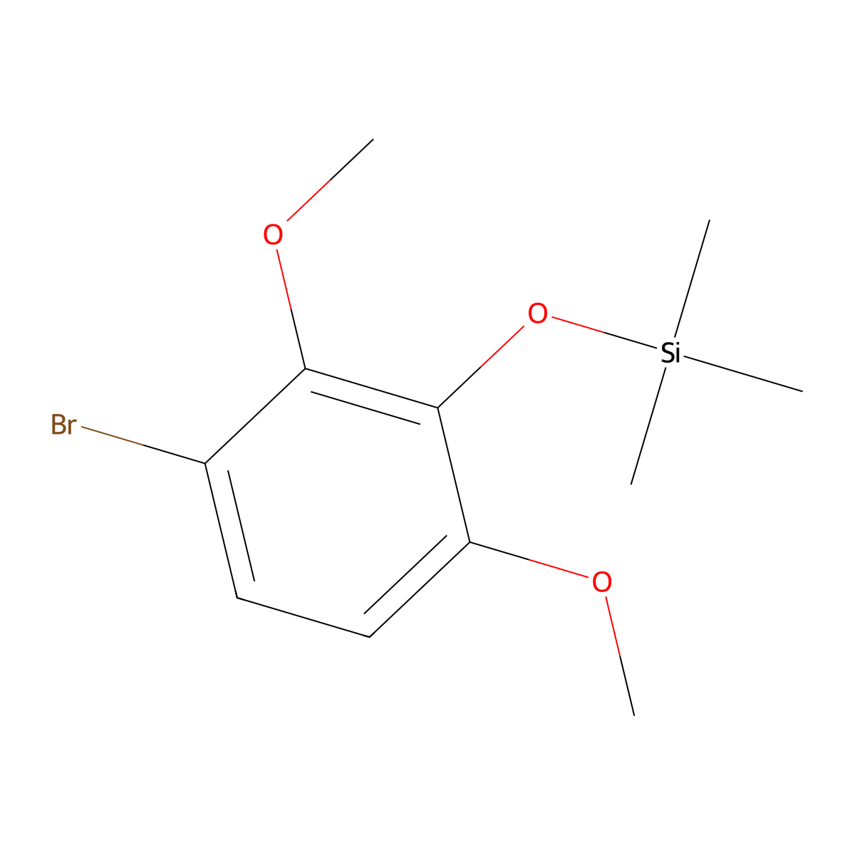(3-Bromo-2,6-dimethoxyphenoxy)trimethylsilane molecular structure, CAS 2920157-49-7