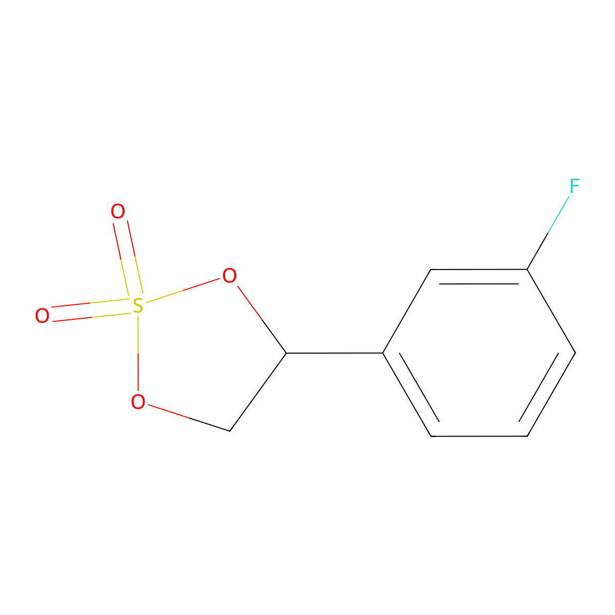 4-(3-Fluorophenyl)-1,3,2lambda6-dioxathiolane-2,2-dione molecular structure, CAS 2920158-86-5