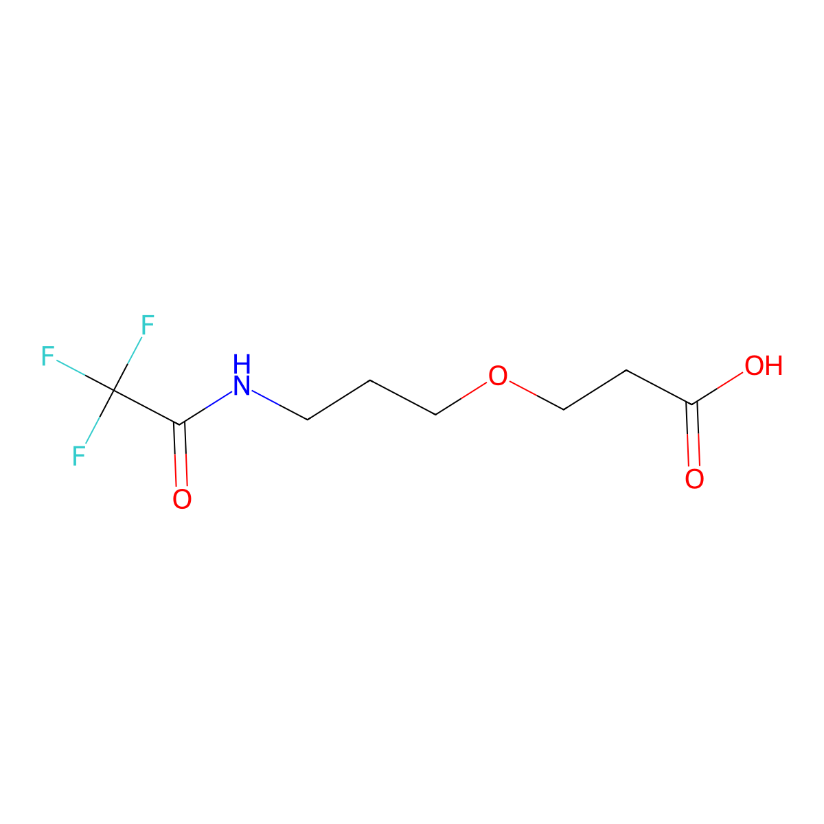 3-[3-(2,2,2-Trifluoroacetamido)propoxy]propanoic acid molecular structure, CAS 2920158-95-6
