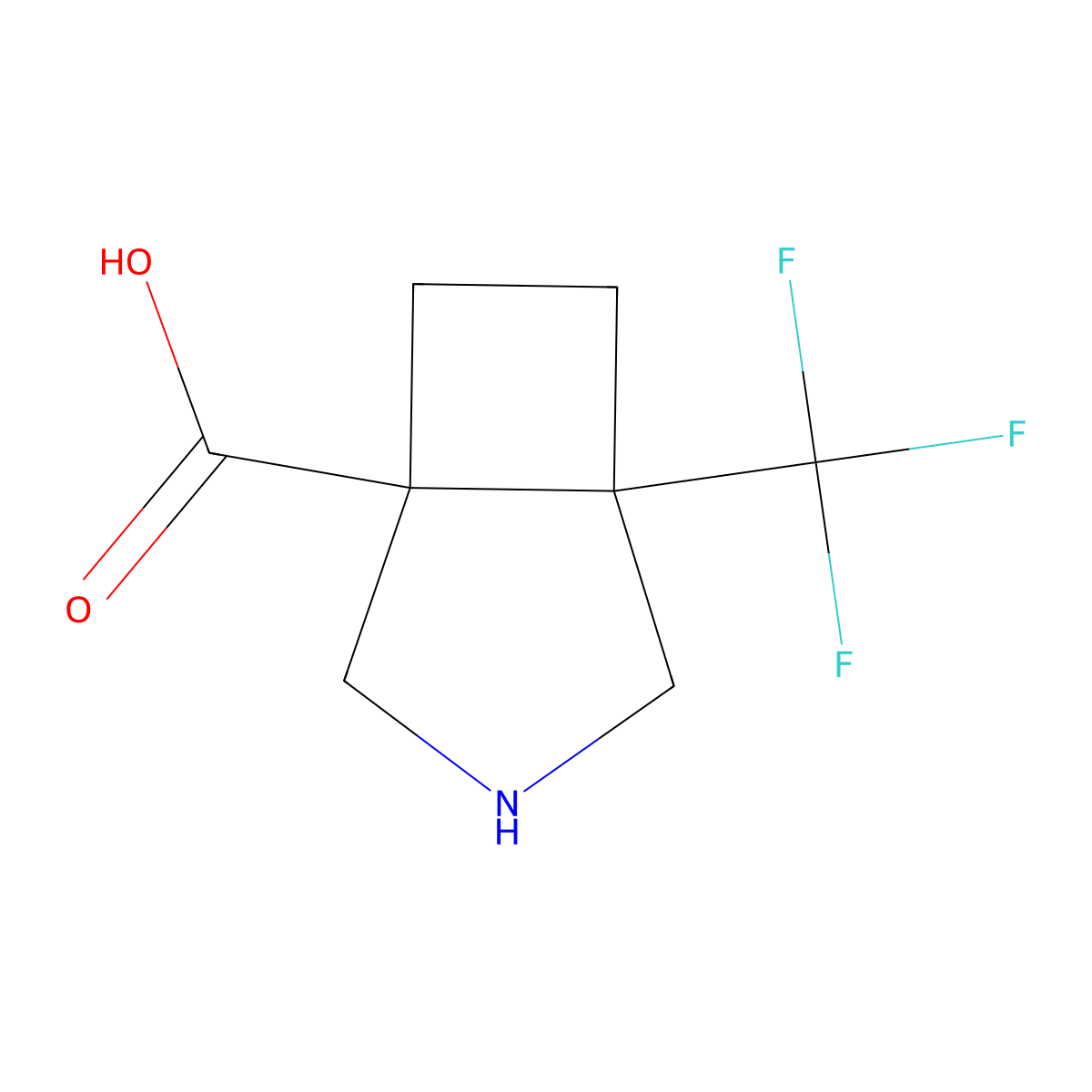 5-(Trifluoromethyl)-3-azabicyclo[3.2.0]heptane-1-carboxylic acid molecular structure, CAS 2920159-30-2