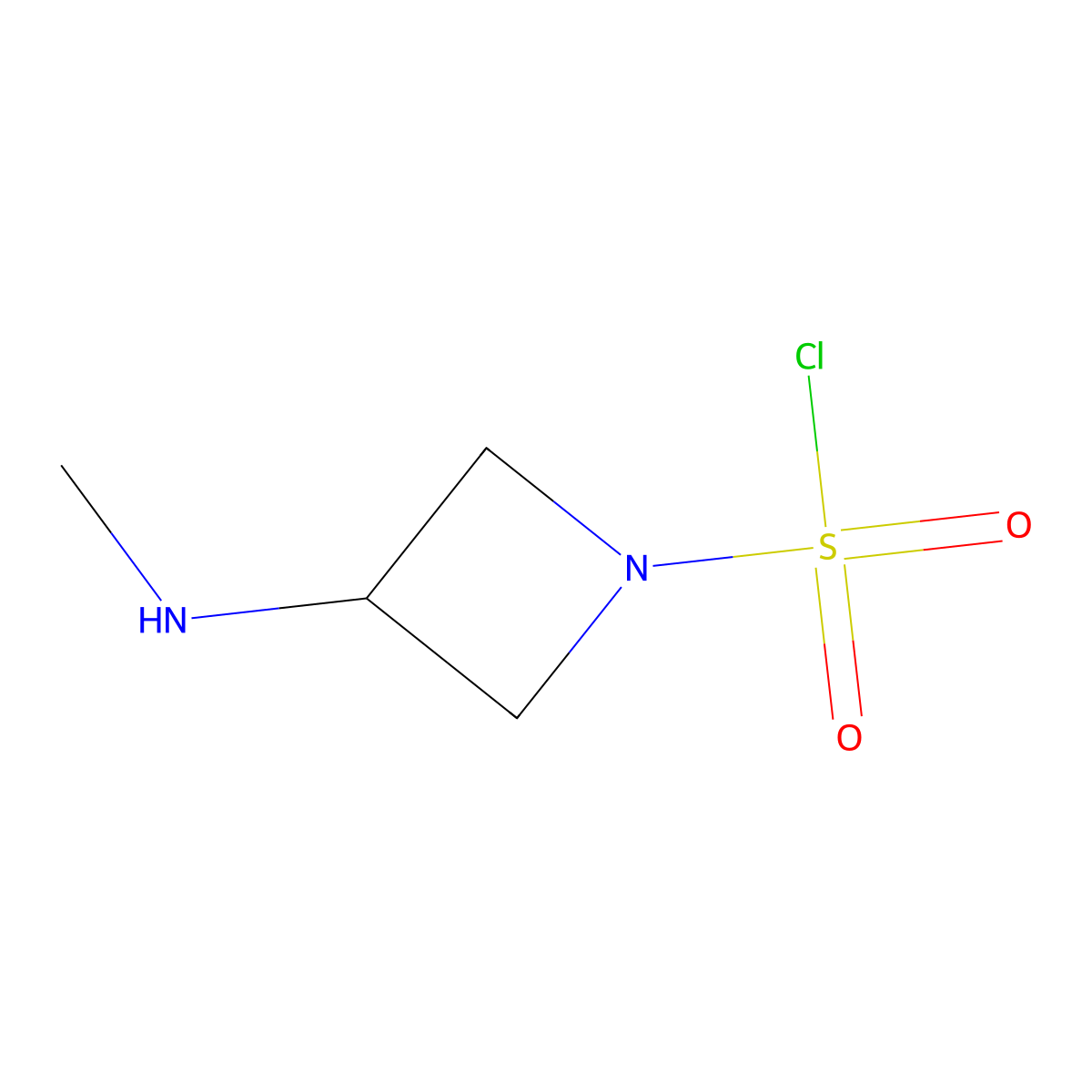 3-(Methylamino)azetidine-1-sulfonyl chloride molecular structure, CAS 2920159-35-7