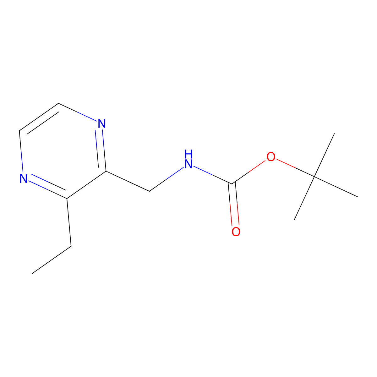 tert-butyl N-[(3-ethylpyrazin-2-yl)methyl]carbamate molecular structure, CAS 2920159-81-3