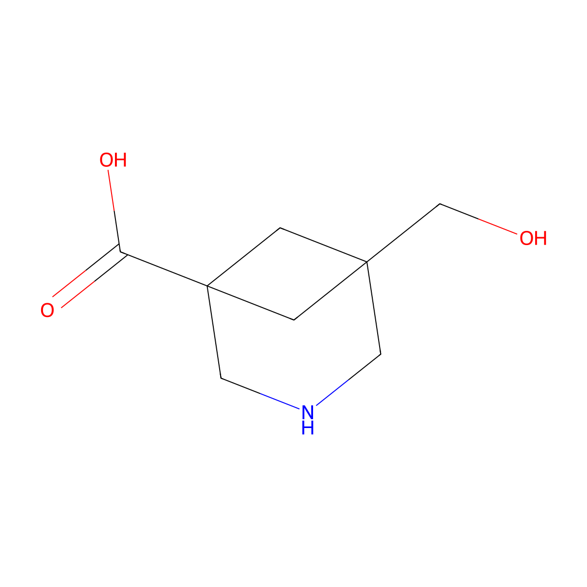 5-(Hydroxymethyl)-3-azabicyclo[3.1.1]heptane-1-carboxylic acid molecular structure, CAS 2920160-07-0