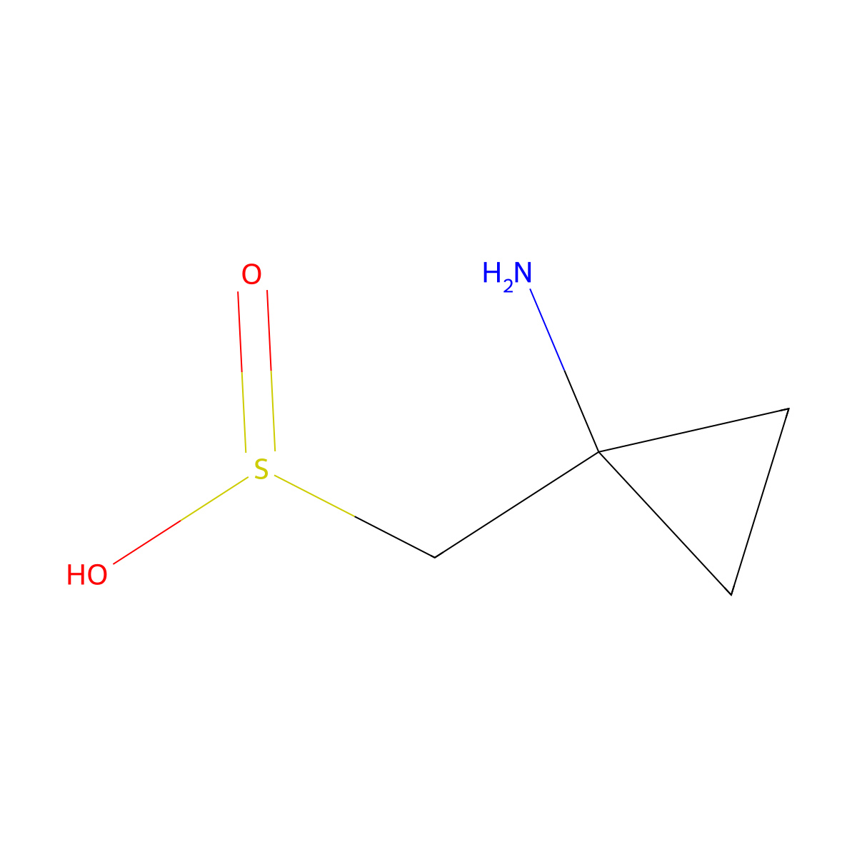 (1-Aminocyclopropyl)methanesulfinic acid molecular structure, CAS 2920160-10-5