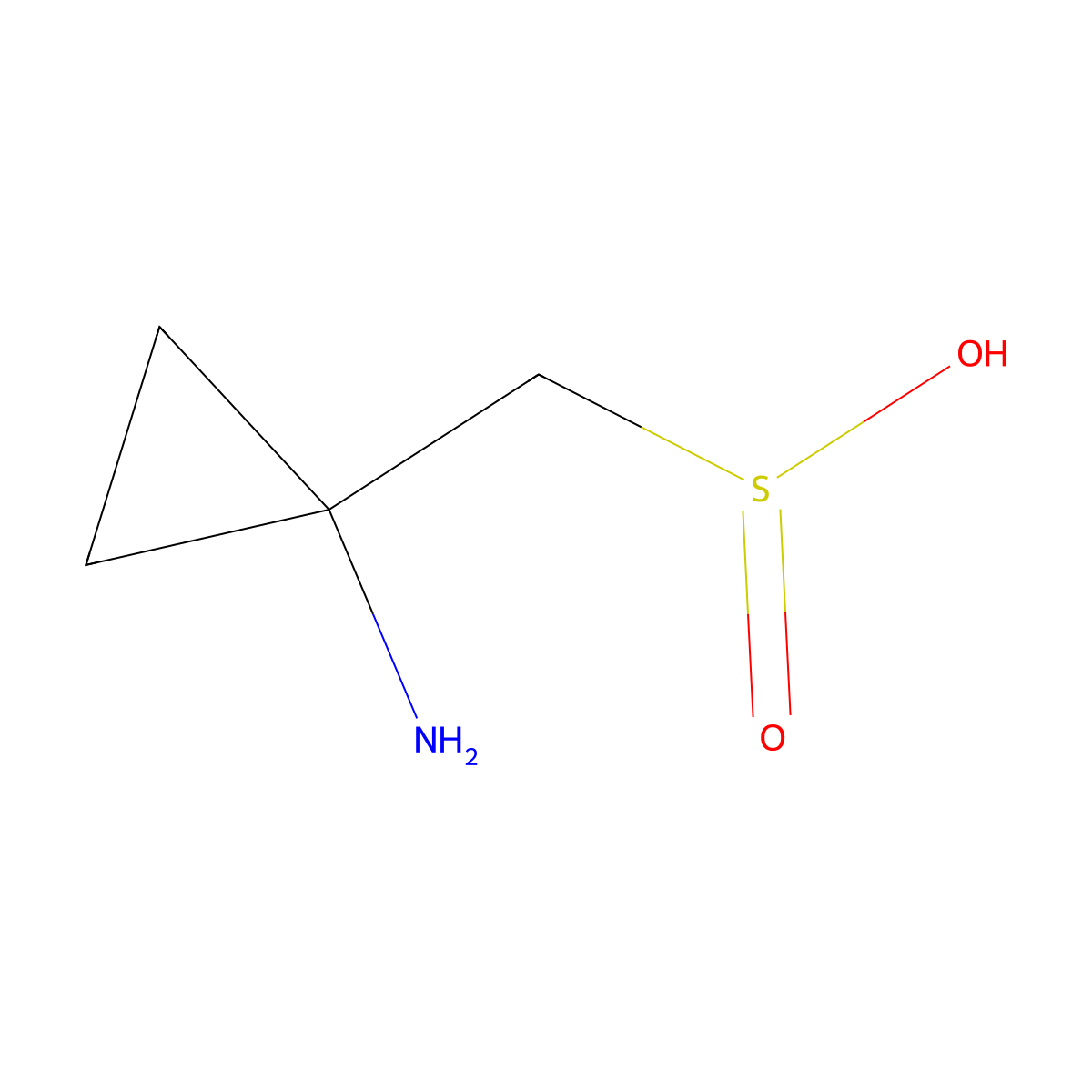 (1-Aminocyclopropyl)methanesulfinic acid molecular structure, CAS 2920160-10-5