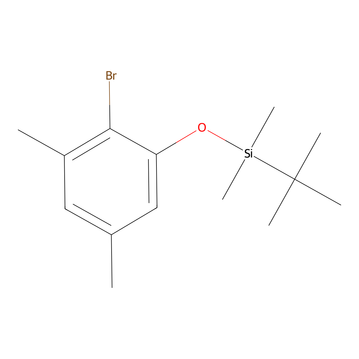 (2-Bromo-3,5-dimethylphenoxy)(tert-butyl)dimethylsilane molecular structure, CAS 2920160-13-8