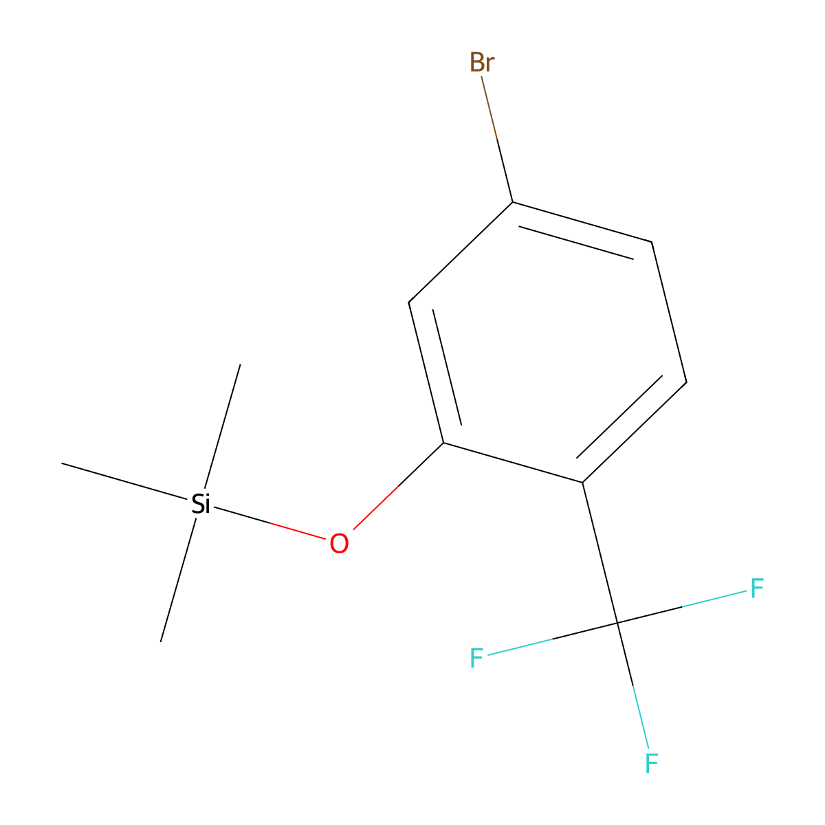 [5-Bromo-2-(trifluoromethyl)phenoxy]trimethylsilane molecular structure, CAS 2920160-15-0