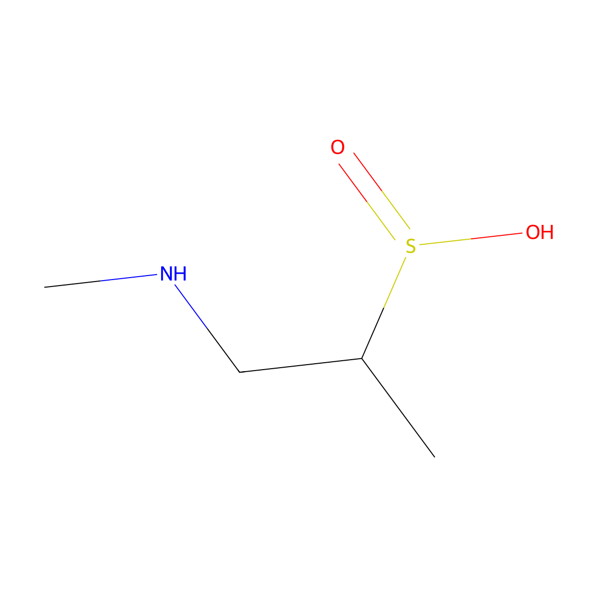 1-(Methylamino)propane-2-sulfinic acid molecular structure, CAS 2920160-53-6