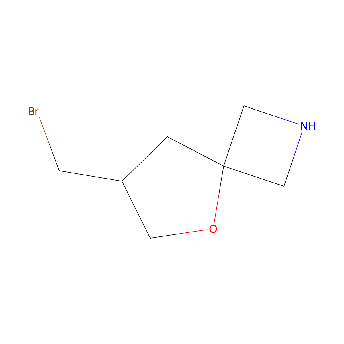 7-(Bromomethyl)-5-oxa-2-azaspiro[3.4]octane molecular structure, CAS 2920160-57-0