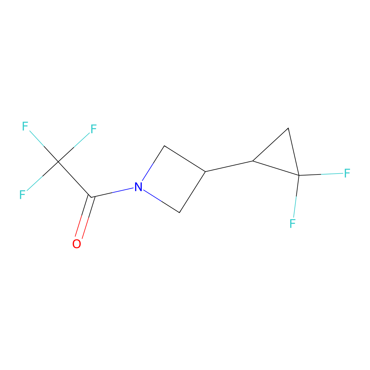 1-[3-(2,2-Difluorocyclopropyl)azetidin-1-yl]-2,2,2-trifluoroethan-1-one molecular structure, CAS 2920160-70-7