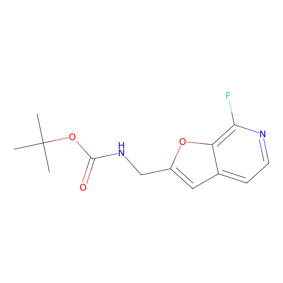 tert-butyl N-({7-fluorofuro[2,3-c]pyridin-2-yl}methyl)carbamate molecular structure, CAS 2920160-72-9
