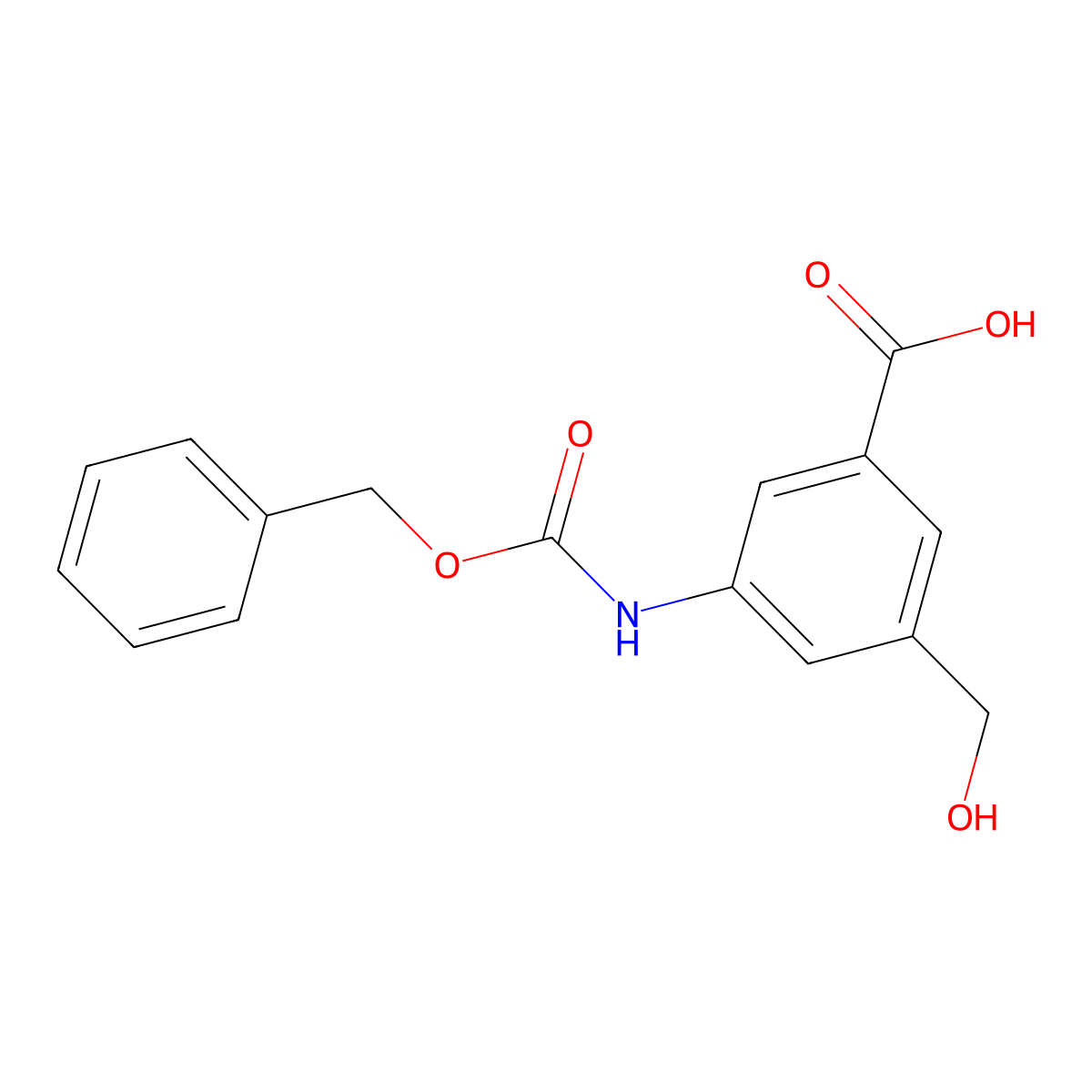 3-{[(Benzyloxy)carbonyl]amino}-5-(hydroxymethyl)benzoic acid molecular structure, CAS 2920160-92-3