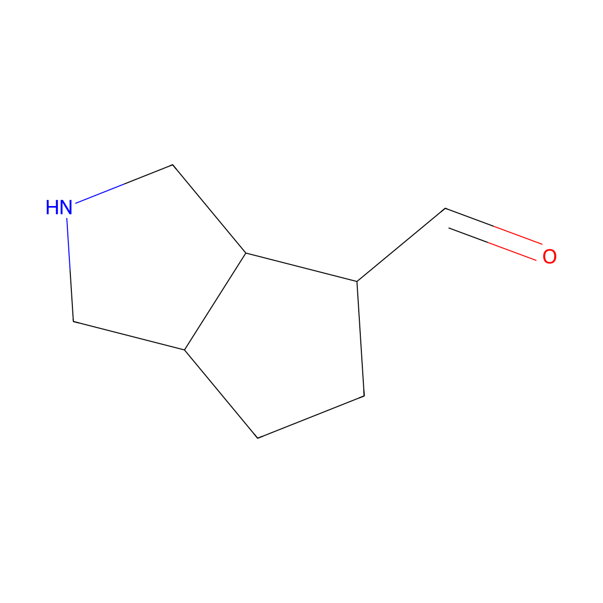 Octahydrocyclopenta[c]pyrrole-4-carbaldehyde molecular structure, CAS 2920161-42-6