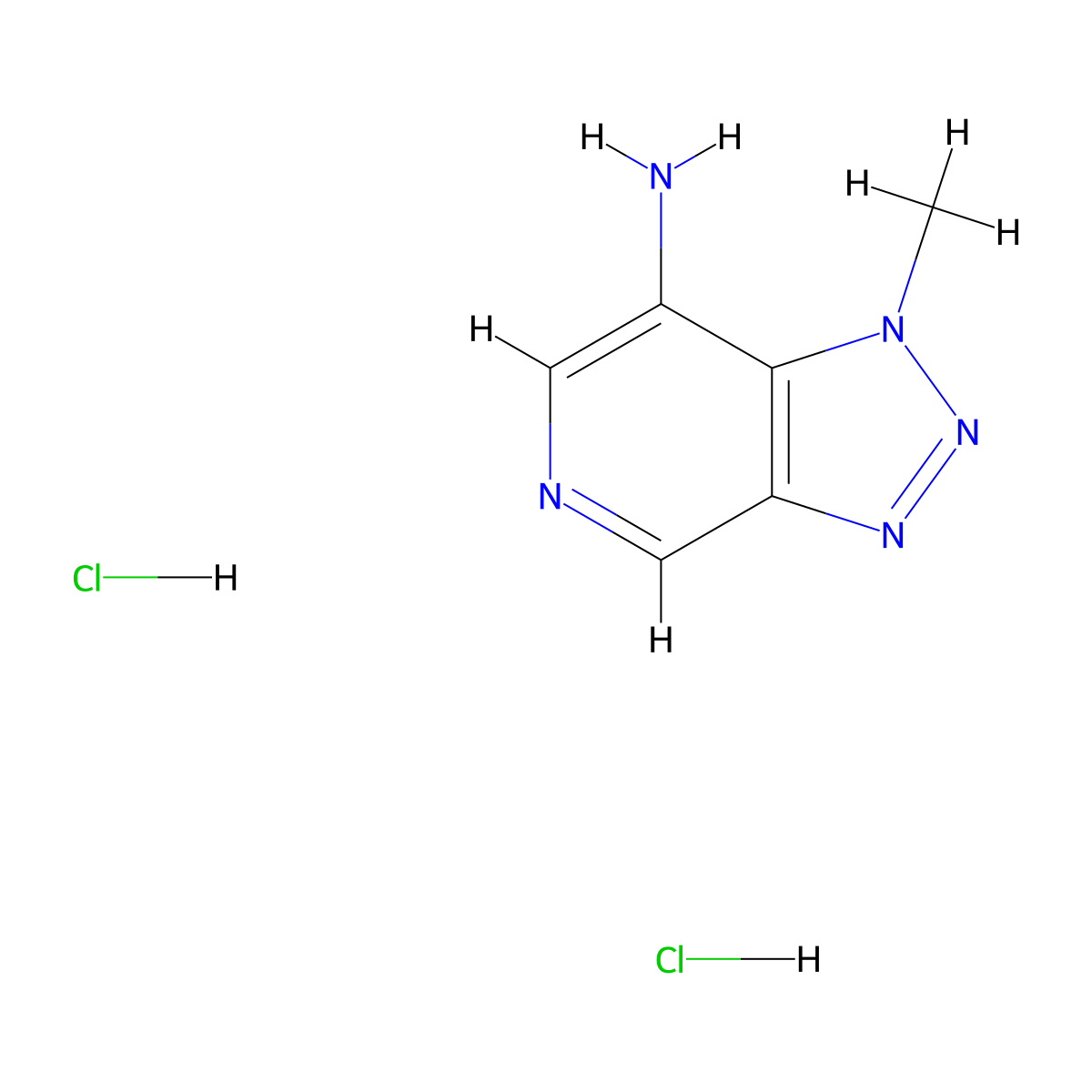 1-methyl-1H-[1,2,3]triazolo[4,5-c]pyridin-7-amine dihydrochloride molecular structure, CAS 2920162-06-5