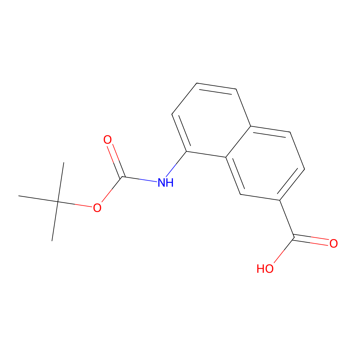 8-{[(Tert-butoxy)carbonyl]amino}naphthalene-2-carboxylic acid molecular structure, CAS 2920162-40-7